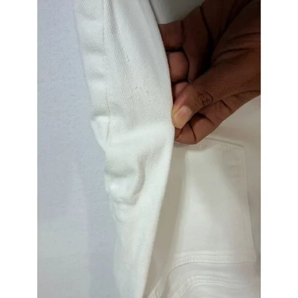 Talbots Womens White Heritage Straight-Leg Pants Size 10 Cotton Blend - Picture 4 of 15